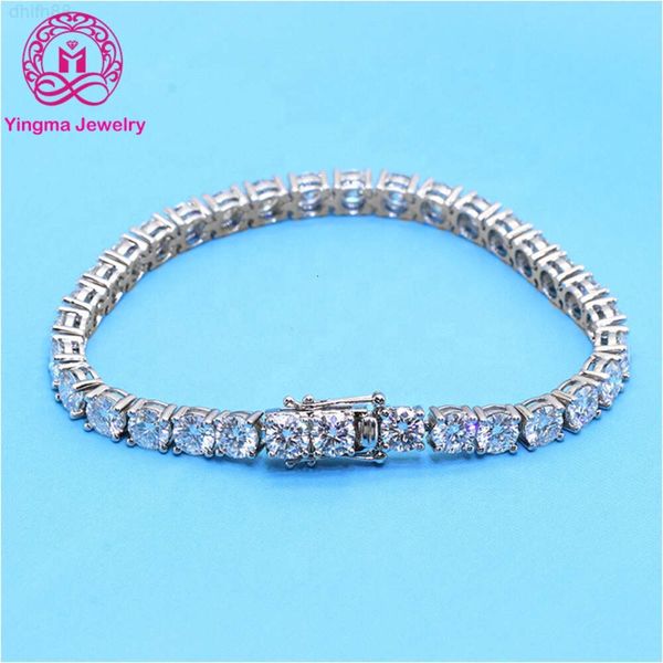 Trendy 4mm High Quality Tennis Bracelet Jewelry Women Men Real 14k White Gold Iced Out Moissanite Tennis Bracelet
Trendy 4mm High Quality Tennis Bracelet Jewelry Women Men Real 14k White Gold Iced Out Moissanite Tennis Bracelet