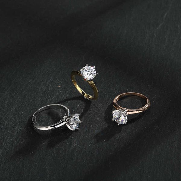 

Tiff Ring Designer Jewelry Luxury Fashion jewelry Minimalist T 925 Sterling Silver Diamond Ring High Grade Feeling Gold Plated Zircon Ring jewelry accessory