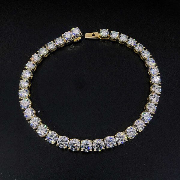 Factory Customized Hip-hop Fashion 7.5inches Real S925 Silver 9k 10k 14k 18k Gold 5mm Moissanite Diamond Tennis Chain Bracelet
Factory Customized Hip-hop Fashion 7.5inches Real S925 Silver 9k 10k 14k 18k Gold 5mm Moissanite Diamond Tennis Chain Bracelet