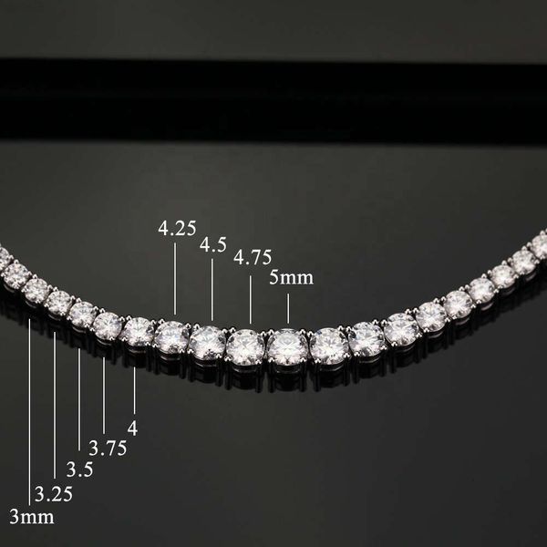 5mm 4mm 3mm Iced Out Moissanite Silver Tennis Chain Wholesale Customized 10k 14k 18k White Gold Women Tennis Necklace Link
5mm 4mm 3mm Iced Out Moissanite Silver Tennis Chain Wholesale Customized 10k 14k 18k White Gold Women Tennis Necklace Link