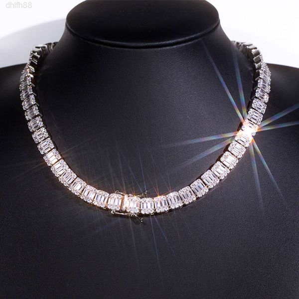 Hip Hop 9mm Tennis Chain S925 Silver with Vvs Baguette Moissanite Diamond Jewelry Necklace for Man and Woman
Hip Hop 9mm Tennis Chain S925 Silver with Vvs Baguette Moissanite Diamond Jewelry Necklace for Man and Woman