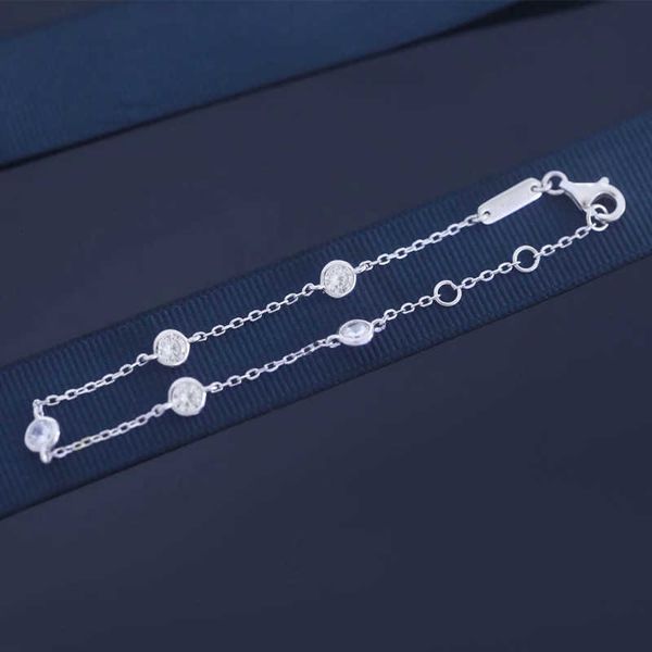 

Tiff Bracelet Designer Jewelry Luxury Fashion jewelry S925 Sterling Silver Simple Round Diamond Bracelet Feminine Versatile High Grade Handicrafts jewelry