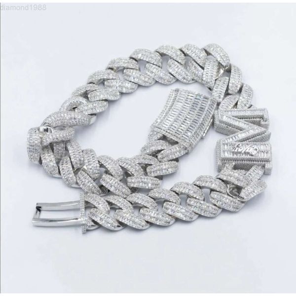 Luxury Rapper Jewelry Baguette Iced Out Moissanite Letter Cuban Chain 14mm Silver 925 Custom Name Pendant Cuban Necklace
Luxury Rapper Jewelry Baguette Iced Out Moissanite Letter Cuban Chain 14mm Silver 925 Custom Name Pendant Cuban Necklace