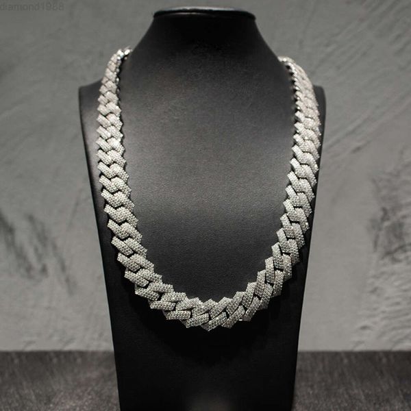 Pass Diamond Test Chains for Men Iced Out 15mm Prong Setting Moissanite Cuban Link Chain Necklace 925 Silver Cuban Chains
Pass Diamond Test Chains for Men Iced Out 15mm Prong Setting Moissanite Cuban Link Chain Necklace 925 Silver Cuban Chains