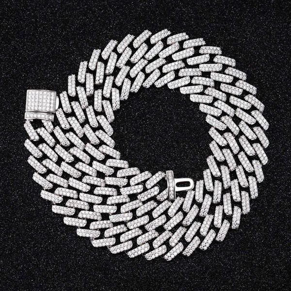 High Quality S925 Silver 2 Row Cuban Chain 13mm in Stock 7-24inch Length Cuban Link with Moissanite
High Quality S925 Silver 2 Row Cuban Chain 13mm in Stock 7-24inch Length Cuban Link with Moissanite
