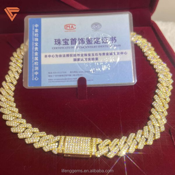 Pass Diamond Tester 12 Mm 18inch Yellow Gold Plated Full Iced Out Moissanite Hip Hop Jewelry Cuban Link Chain
Pass Diamond Tester 12 Mm 18inch Yellow Gold Plated Full Iced Out Moissanite Hip Hop Jewelry Cuban Link Chain