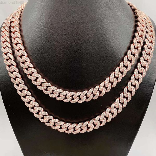 Fine Rose Gold Plated Hip Hop Bling Jewelry Cuban Chain Necklace Men Iced Out Cuban Link Moissanite Diamond Chain
Fine Rose Gold Plated Hip Hop Bling Jewelry Cuban Chain Necklace Men Iced Out Cuban Link Moissanite Diamond Chain