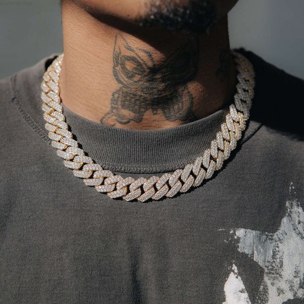 Men Hip Hop Necklace 925 Sterling Silver 15mm Iced Out Prong Cuban Link Moissanite Diamond Cuban Chain
Men Hip Hop Necklace 925 Sterling Silver 15mm Iced Out Prong Cuban Link Moissanite Diamond Cuban Chain