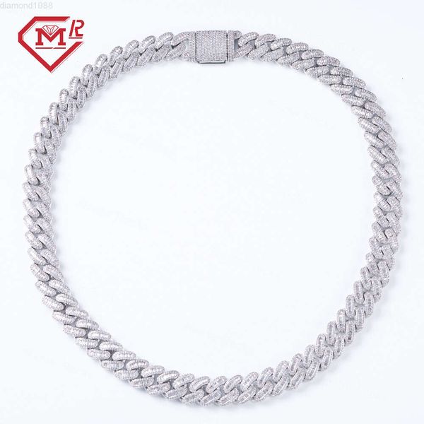 Hip Hop Jewelry Iced Out Miami Cuban Tight Link Chain 15mm Baguette Cut Moissanite Miami Cuban Link Chain in Silver 925
Hip Hop Jewelry Iced Out Miami Cuban Tight Link Chain 15mm Baguette Cut Moissanite Miami Cuban Link Chain in Silver 925