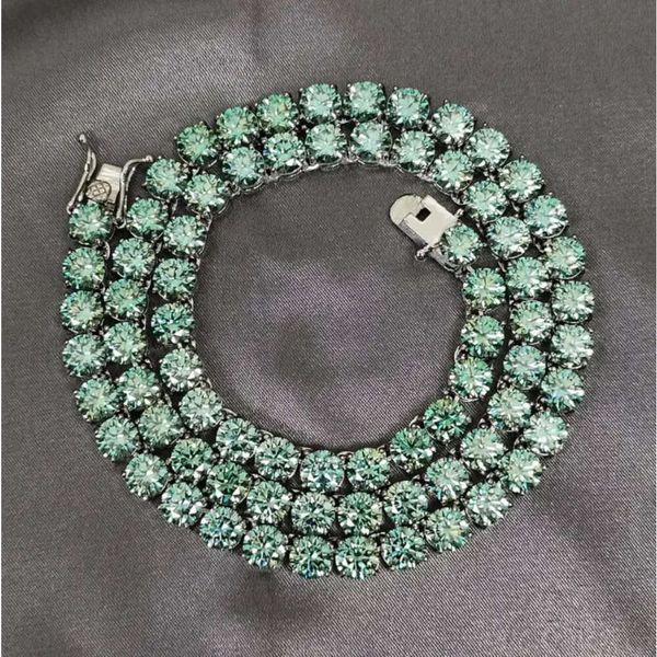 Gra Moissanite Diamond Tennis Chain 6.5Mm Round Cut Rare Green Blue Color Sier Moissanite Hip Hop Tennis Chain
Gra Moissanite Diamond Tennis Chain 6.5Mm Round Cut Rare Green Blue Color Sier Moissanite Hip Hop Tennis Chain