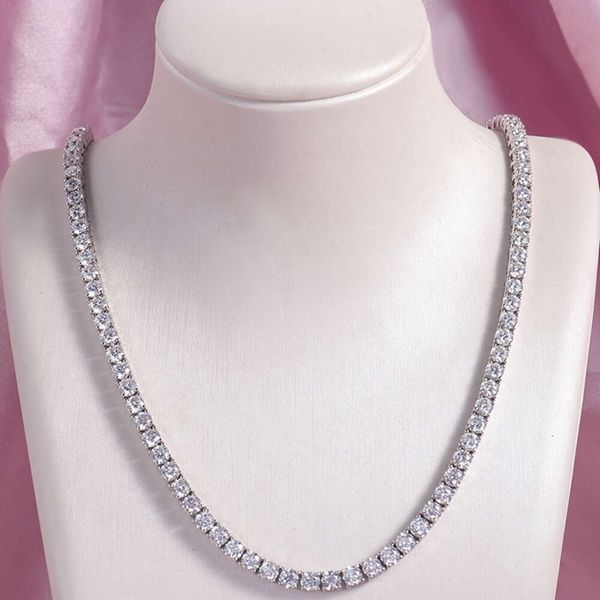 Custom Gorgeous Craftmanship 3Mm Pure White Moissanite Diamond Tennis Necklace In Solid Gold
Custom Gorgeous Craftmanship 3Mm Pure White Moissanite Diamond Tennis Necklace In Solid Gold
