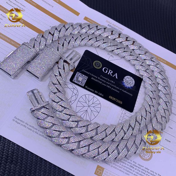 20Mm Pass Diamond Tester Gra Certificate Hip Hop Jewelry Sier Necklace Vvs Moissanite Diamond Iced Out Cuban Link Chain
20Mm Pass Diamond Tester Gra Certificate Hip Hop Jewelry Sier Necklace Vvs Moissanite Diamond Iced Out Cuban Link Chain