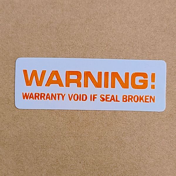 

1000pcs 30x10mm WARNING WARRANTY VOID IF SEAL BROKEN Security Seal Removal Proof Brittle Paper Label Tamper Evident Sticker Repair Guanantee Invalid