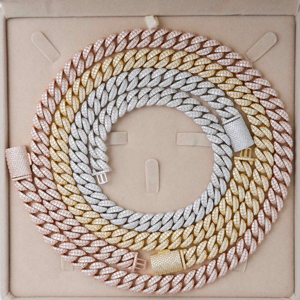Luxury Fine Jewelry Necklace 12mm 925 Sterling Silver Yellow Rose Gold Gra Certified Vvs Moissanite Diamond Cuban Chain
Luxury Fine Jewelry Necklace 12mm 925 Sterling Silver Yellow Rose Gold Gra Certified Vvs Moissanite Diamond Cuban Chain