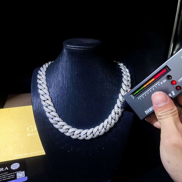 Fine Jewelry Necklace S Sterling Sier Hip Hop Iced Out 2 Row Vvs1 Moissanite Diamond Cuban Link Chain
Fine Jewelry Necklace S Sterling Sier Hip Hop Iced Out 2 Row Vvs1 Moissanite Diamond Cuban Link Chain