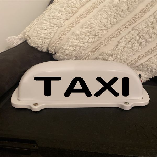 

TAXI Cab Top Roof Sign USB Rechargeable Battery with Magnetic Base Waterproof Cab Indicator Sign Lamp Windshield WHITE NEW, Green