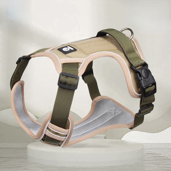 

Reflective Dog Harness  Breed Adjustable No Pull Vest with with Handle 2 Metal Rings 2 Buckles Easy to Put on Take Off