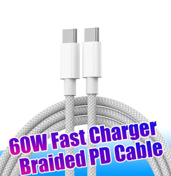 60W PD USB C to C Braided Cable for iPhone 15 MacBook Pro IPad Pro Type C 20V 3A Fast Charging Cables Cord For Samsung Xiaomi Huawei Data 1M Wire
60W PD USB C to C Braided Cable for iPhone 15 MacBook Pro IPad Pro Type C 20V 3A Fast Charging Cables Cord For Samsung Xiaomi Huawei Data 1M Wire