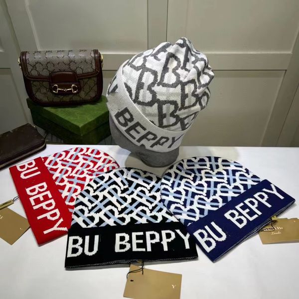BURBERPY Autumn/Winter Knitted Hat Big Brand Designer Beanie/Skull Caps Stacked Hat Baotou Letter Ribbed Woolen triomphe Hat, Customize
BURBERPY Autumn/Winter Knitted Hat Big Brand Designer Beanie/Skull Caps Stacked Hat Baotou Letter Ribbed Woolen triomphe Hat, Customize