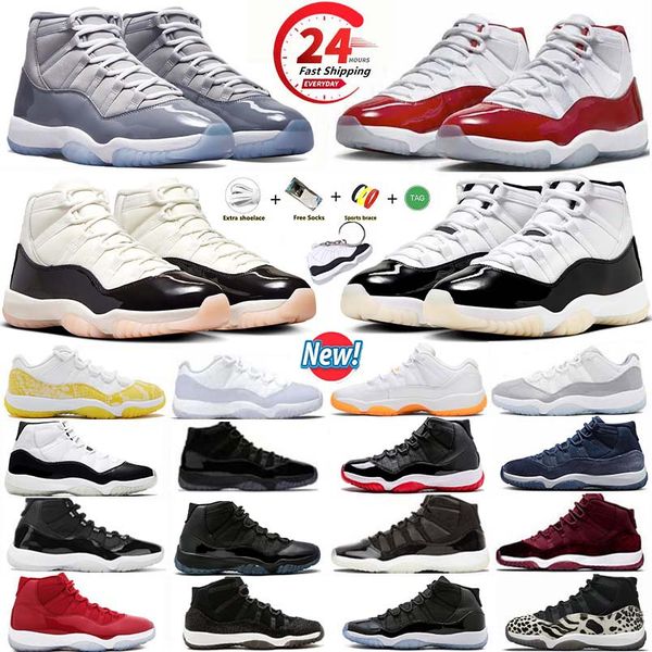 Jumpman 11 11s Mens Basketball Shoes Cool Grey Cherry Bred Midnight Navy Gratitude Neapolitan Cap and Gown Gement Grey Space Jam DMP Women Trainers Sports Sneakers, Color#41
Jumpman 11 11s Mens Basketball Shoes Cool Grey Cherry Bred Midnight Navy Gratitude Neapolitan Cap and Gown Gement Grey Space Jam DMP Women Trainers Sports Sneakers, Color#41
