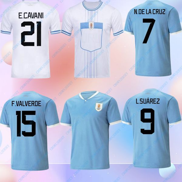

22 23 Uruguay Soccer Jerseys 22 2023 Home Away .suarez E.cavani F. Valverde N. Nande De La Cruz Men Kit Football Shirts Sets Fans Player Version, Gray