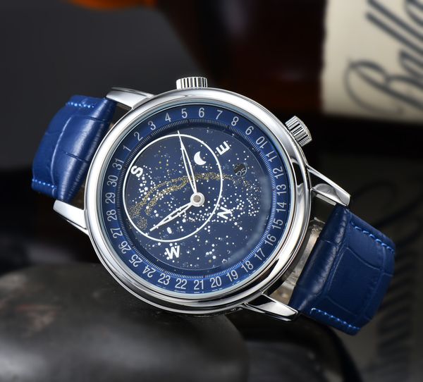 

Latest Men Fashion Pateks 5102 6102 6104 Wristwatches sky moon phase Automatic Movement watches Mens Background Transparent Luxury Watch Sport Luxury top watches