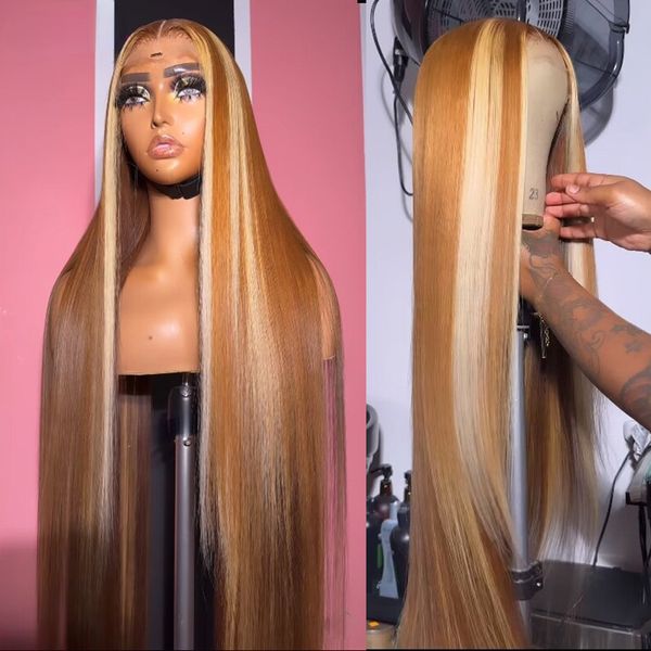 Long Straight Brown Blonde Highlight Wig Human Hair Colored Honey Blonde Lace Front Wigs for Women Straight Synthetic Lace Frontal Wig Preplucked, Customize
Long Straight Brown Blonde Highlight Wig Human Hair Colored Honey Blonde Lace Front Wigs for Women Straight Synthetic Lace Frontal Wig Preplucked, Customize