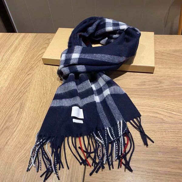 

Echarpe Designer New Top Ladies Warm Tassel Stripes Splicing Color Fashion Brand Scarf Winter Men silk scarf