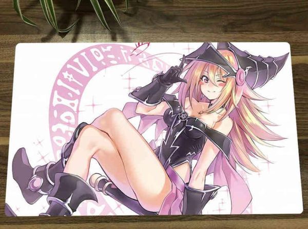 Image of Mouse Pads Wrist Rests Board Game YuGiOh Dark Magician Girl TCG Mat Trading Card Game Mat CCG Playmat Rubber Mouse Pad Table Desk 7805206