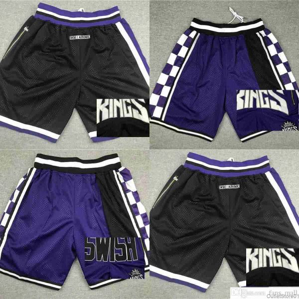 Image of NBAs Basketball Jerseys Classic Just Don Basketball Williams Webber Bibby Shorts With Pocket Hip Pop Pant Zipper Sweatpants Fox Queta Barnes Sabonis Monk Short