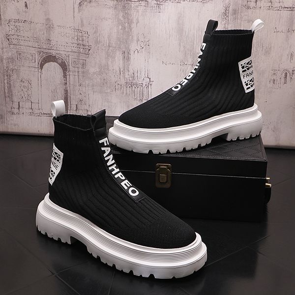 Knit Sneakers Socks New Upper Breathable Sport Sock Boots Man High Top Running Shoes for Men Zapatillas, Black
Knit Sneakers Socks New Upper Breathable Sport Sock Boots Man High Top Running Shoes for Men Zapatillas, Black