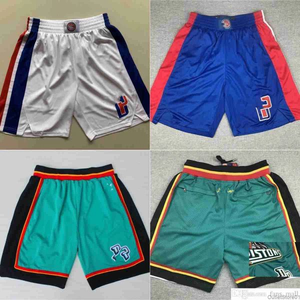 Image of NBAs Basketball Jerseys Basketball Cade Cunningham Jaden Ivey Shorts Retro Classic Just Don With Pocket Hip Pop Pant Zipper Sweatpants Killian Hayes Burks Olyn