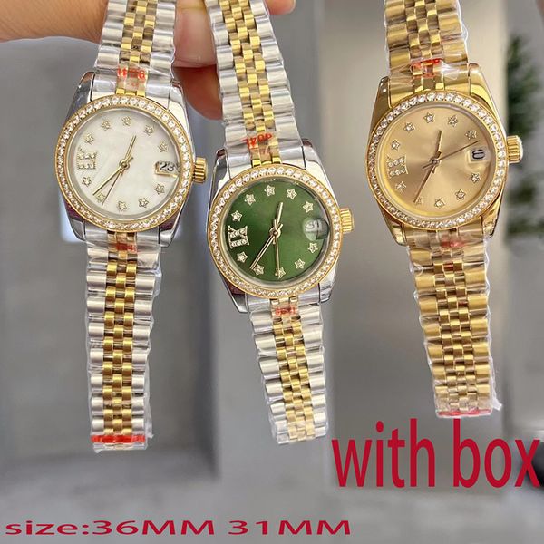 High Quality Fashionable Luxury Womens Watch Size 36mm 31mm Sapphire Diamond Ring Watch Stainless Steel Waterproof Watch Automatic Movement Watch Christmas Gift a, Option 3
High Quality Fashionable Luxury Womens Watch Size 36mm 31mm Sapphire Diamond Ring Watch Stainless Steel Waterproof Watch Automatic Movement Watch Christmas Gift a, Option 3