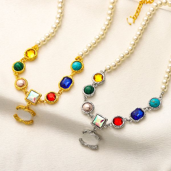 Fashion Double Letter Diamond Pendant Charm Bracelet Designer Women Choker New Party Wedding Gift Brand Pearl Necklace Gold Plated High Sense C Jewelry
Fashion Double Letter Diamond Pendant Charm Bracelet Designer Women Choker New Party Wedding Gift Brand Pearl Necklace Gold Plated High Sense C Jewelry