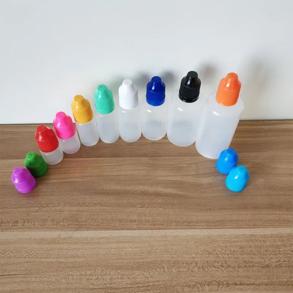 Image of 60ml 100ml 120ml Electronics ecig liquid bottles plastic dropper translucent pe empty e juice bottle colorful child proof caps long LL