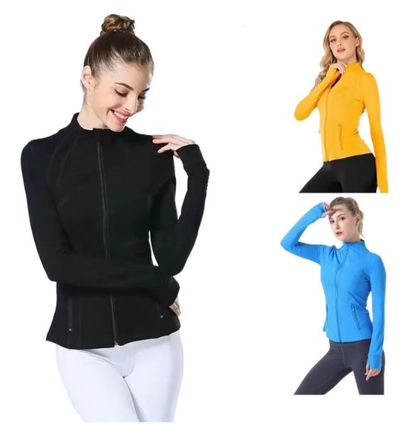 

Workout Sport LU-089 Yoga Womendefine Coat Fiess Jacket Sports Quick Dry Activewear Top Solid Zip Up Sweatshirt Sportwear Hot Sell S Wear, Nude sensation 02