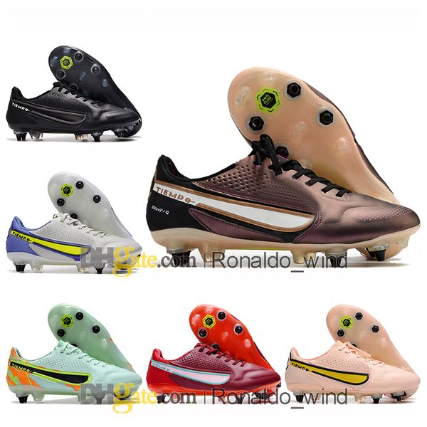 Image of Gift Bag Mens High Ankle Football Boots Tiempo Legend 9 Elite SG Firm Ground Cleats Tiempo Legend IX Neymar ACC Soccer Shoes Top Outdoor Trainers Botas De Futbol