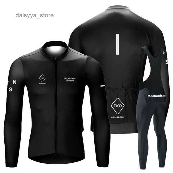 Image of Cycling Jersey Sets PNS Cycling Uniforms for Men Long Sleeve Jersey Pants Set Clothing Man Men&#039;s Clothes Maillot Bicycle Suit Breathable Suits 2024L231016