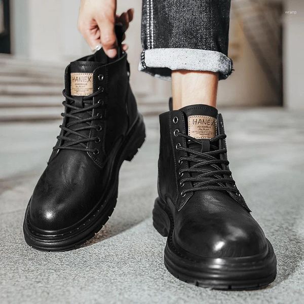 665 Fashion Men High Boots for Top Casual Shoes 2024 Lace-up Motorcycle Outdoor Men's Walking Leather Male 's 553, Black
665 Fashion Men High Boots for Top Casual Shoes 2024 Lace-up Motorcycle Outdoor Men's Walking Leather Male 's 553, Black