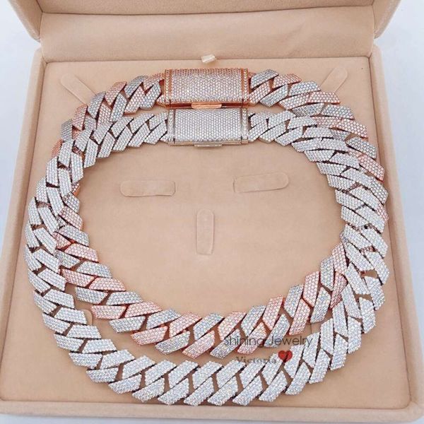Iced Out Vvs Lab Diamond 20Mm 4 Link Hip Hop Cuban Moissanite