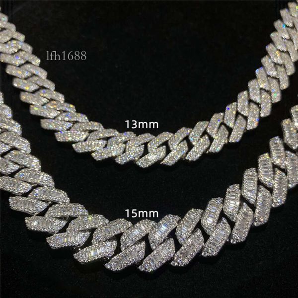 Hip Hop Men Jewelry Baguette Diamond Miami Cuban Chain Vvs Moissanite Fashion Jewelry Sterling Sier Cuban Necklace
Hip Hop Men Jewelry Baguette Diamond Miami Cuban Chain Vvs Moissanite Fashion Jewelry Sterling Sier Cuban Necklace