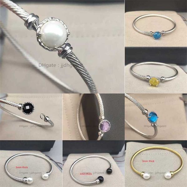 pearl bracelet Cable Prong Dy Ins love bangle S925 3MM Fashion designer Simple Series bracelets 18k Gold Setting White Women Inlaid silver luxury jewelry jewellery
pearl bracelet Cable Prong Dy Ins love bangle S925 3MM Fashion designer Simple Series bracelets 18k Gold Setting White Women Inlaid silver luxury jewelry jewellery