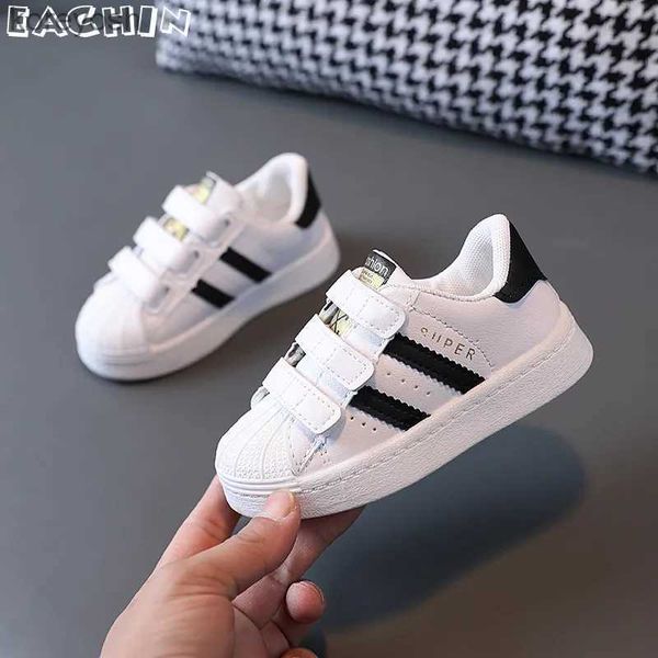 Athletic Children's Kids Fashion Design White Non-slip Casual Shoes for Boys Girls Hook Breathable Sneakers Toddler Outdoor Shoel231017, Gray