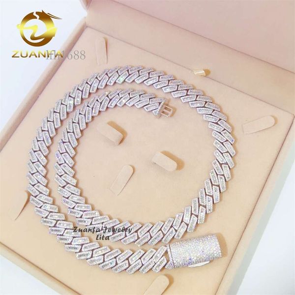Pass Diamond Tester Top Quality Sterling Sier 15Mm Width Baguette Vvs Moissanite Diamond Cuban Link Chain
Pass Diamond Tester Top Quality Sterling Sier 15Mm Width Baguette Vvs Moissanite Diamond Cuban Link Chain