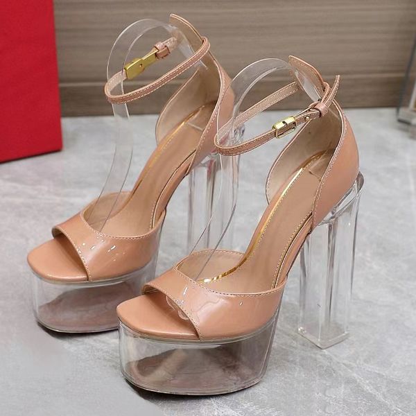 Platform Pumps sandals Polymer Material With plexi Heel 155mm Woman Pink transparent High heeled sandals Crystal Chunky Heel Square Toes Ankle Designer Dress shoes, Gold/slippers
Platform Pumps sandals Polymer Material With plexi Heel 155mm Woman Pink transparent High heeled sandals Crystal Chunky Heel Square Toes Ankle Designer Dress shoes, Gold/slippers