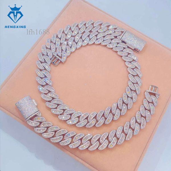 Hip Hop Style 18Mm Sterling Sier Cuban Chain Necklace Rose Gold Plated Iced Out Moissanite Diamond Cuban Link Chain
Hip Hop Style 18Mm Sterling Sier Cuban Chain Necklace Rose Gold Plated Iced Out Moissanite Diamond Cuban Link Chain