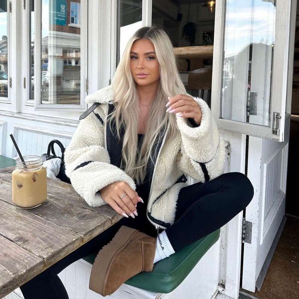 Winter Coat Women 2023 Autumn Winter New Lamb Wool Coat For Women Motorcycle Fur Integrated Motorcycle Thickened Coat For Women, Milky white
Winter Coat Women 2023 Autumn Winter New Lamb Wool Coat For Women Motorcycle Fur Integrated Motorcycle Thickened Coat For Women, Milky white