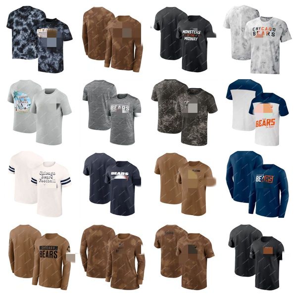 Image of Men Women Youth Chicago&#039;&#039;Bears&#039;&#039;Shirt 2023 Brown Salute To Service Long Sleeve Sideline Legend Performance Football&#039;&#039;NFL&#039;&#039;T-Shirt