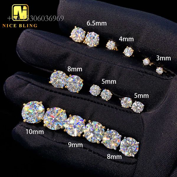 Hot Selling Top Quality Stud Earring Pass Diamond Tester Screw Back Hip Hop 10K Solid Gold Earrings Moissanite Jewelry
Hot Selling Top Quality Stud Earring Pass Diamond Tester Screw Back Hip Hop 10K Solid Gold Earrings Moissanite Jewelry