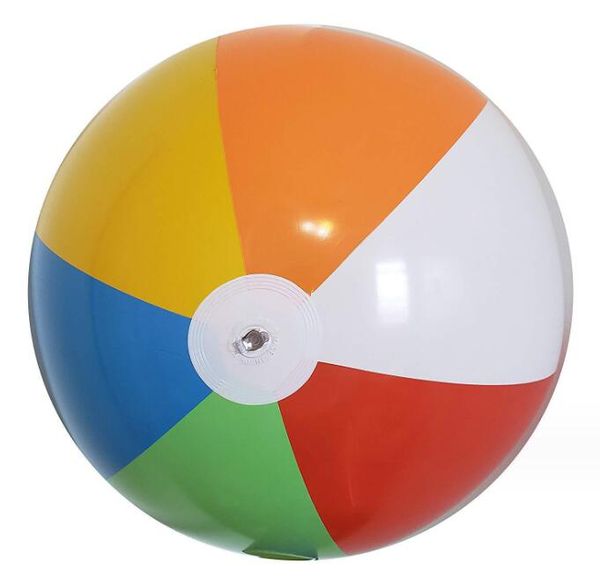 Image of High quality colorful kids inflatable beach ball toy floating Water pool ball water sports stripe balloon Pvc Beach ball for adults boys girls custom logo